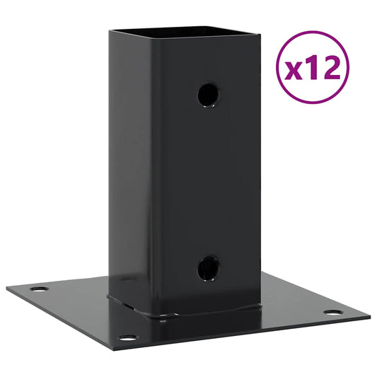 Podstavce Pod Sloupky Čtvercové 4 Ks Antracit 61X61 Mm