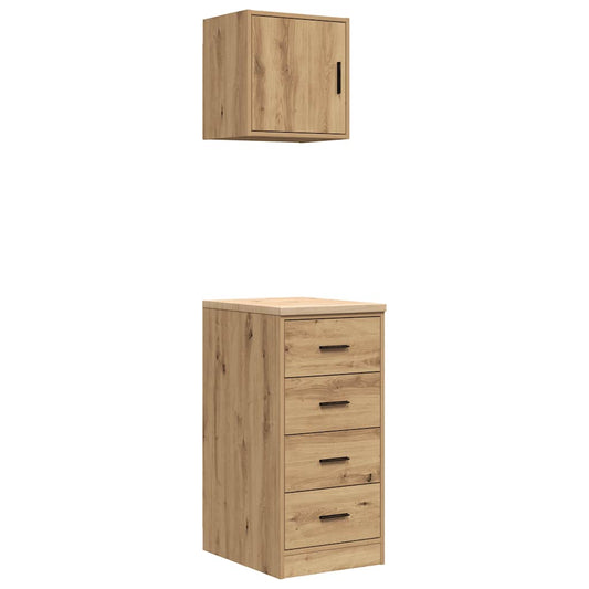 Garážové Skříně 2 Ks Dub Artisan Kompozitní Dřevo