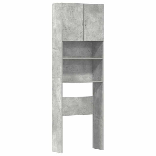 Skříňka Na Pračku Concrete Grey 64X24X190 Cm Dřevěná Konstrukce