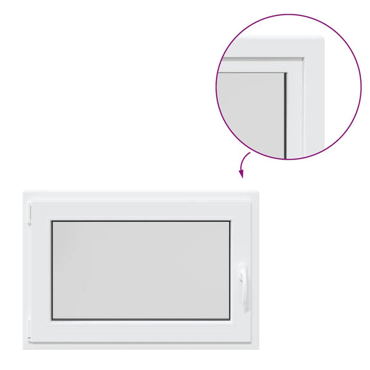 Sklepní Okno "Risor" 90X60 Cm Sklopné&Otočné Din Levé Bílé Dub Sonoma