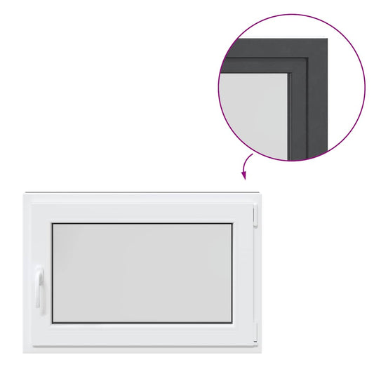 Sklepní Okno 90X60 Cm Výklopné&Otočné Din Pravé Antracitové