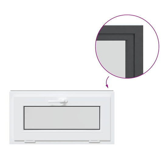 Sklepní Okno "Risor" Výklopné 2 Skla Barva Antracitová