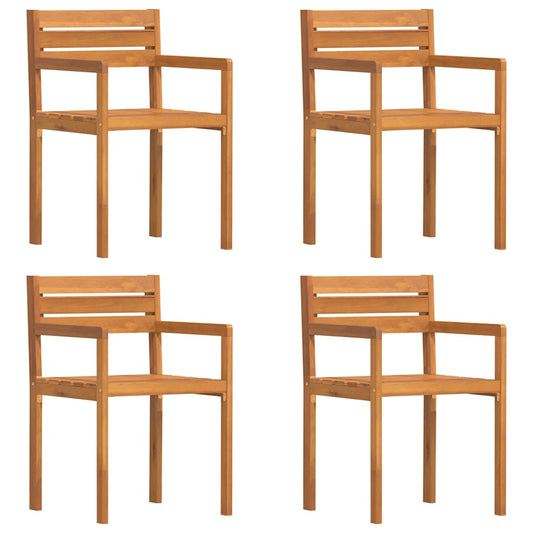 Zahradní Židle 4 Ks 50 X 53 X 80 Cm Masivní Akácie