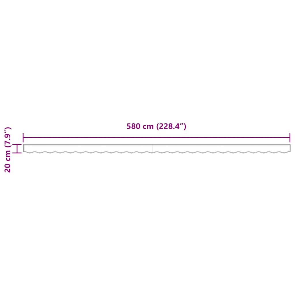 Náhradní Lem Markýzy Oranžová A Černá 580 X 20 Cm Polyester