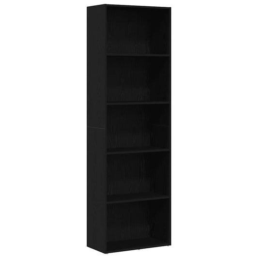 Knihovna 60X30X Dřevěná Konstrukce Černý Dub