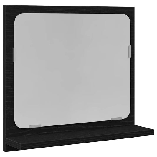 Koupelnové Zrcadlo Černý Dub 40X10,5X37 Cm, Imitace Dřeva