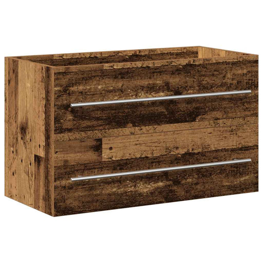 Koupelnová Skříňka Pod Umyvadlo, Staré Dřevo, 80 X 38,5 X 48 Cm, Konstrukční Dřevo