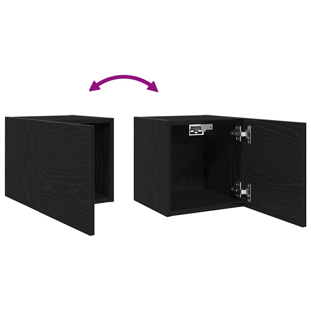 Nástěnný Tv Kabinet Nástěnný Černý Dub 30,5 X 30 X 30 Cm