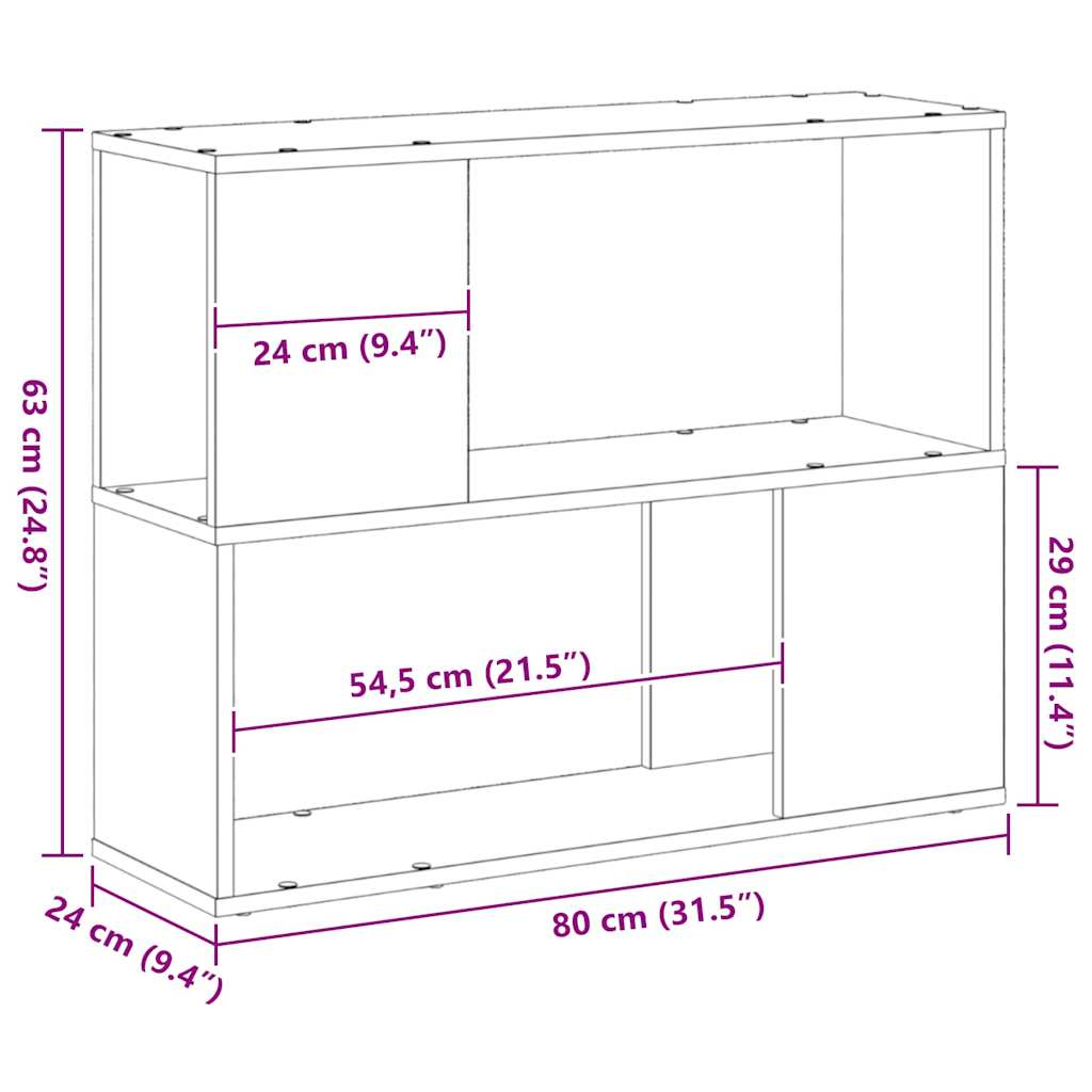 Sestava Tv Skříněk 80 X 24 X 63 Cm Černý Dub Kompozitní Dřevo
