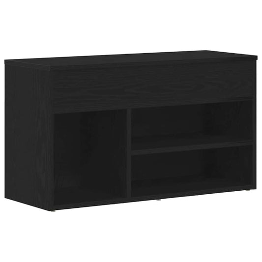 Lavička Na Boty 80 X 30 X 45 Cm Kompozitní Dřevo Černý Dub