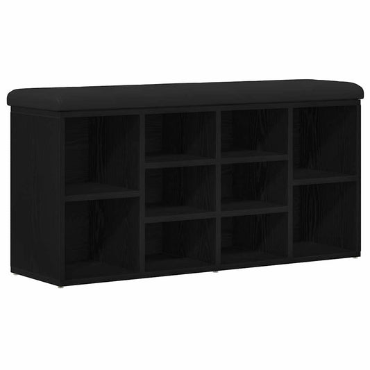 Lavička Na Boty Černý Dub 102 X 32 X 50 Cm Kompozitní Dřevo