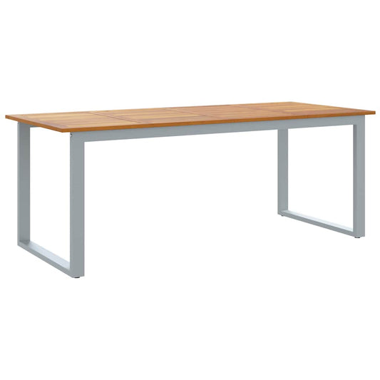 Zahradní Stůl Šedá 200 X 90 X 75 Cm Masivní Akátové Dřevo