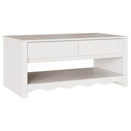 Konferenční Stolek Se Zásuvkou Drammen Bílá 99 X 55 X 45 Cm