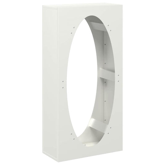 Stojan Na Palivové Dřevo Bílý Ocel Válcovaná Za Studena