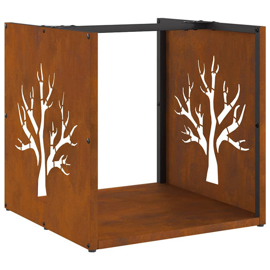 Stojan Na Palivové Dřevo 40X40X40 Cm Povětrnostně Odolná Ocel