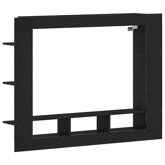 Televizní Skříň 152 X 22 X 113 Cm Černý Dub Kompozitní Dřevo