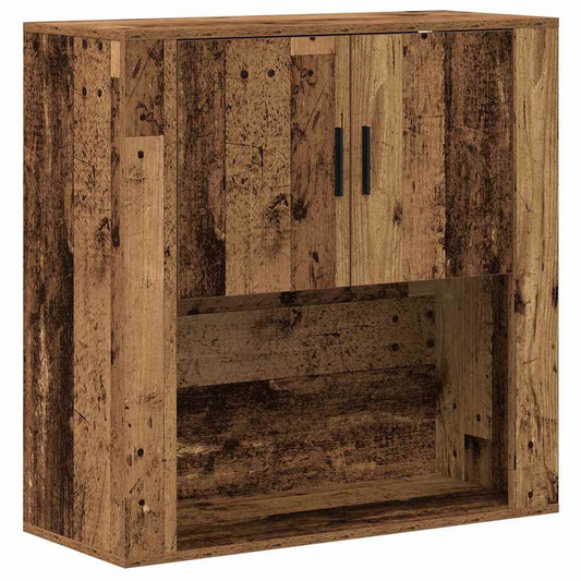 Nástěnná Skříňka Staré Dřevo 80 X 33 X 80 Cm Kompozitní Dřevo