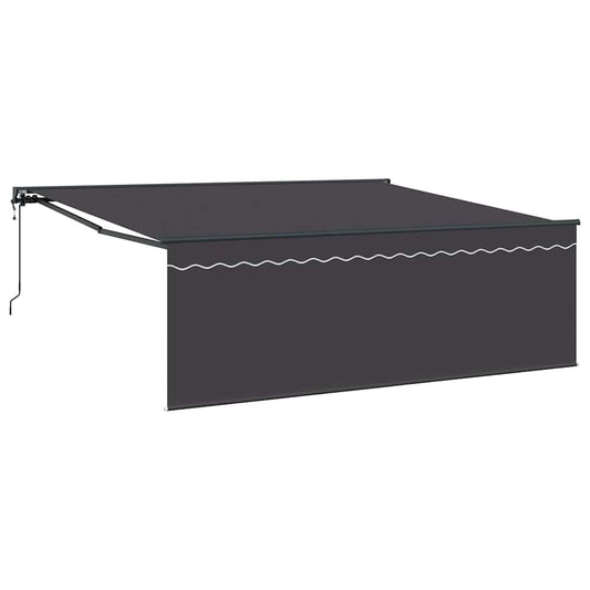 Stahovací Markýza Antracit 400 × 300 Cm Polyester A Hliník