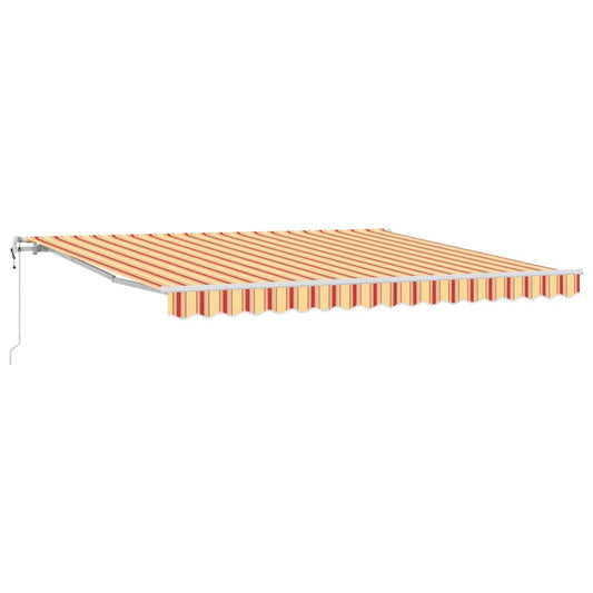 Stahovací Markýza Žlutá A Oranžová 400 × 300 Cm Látka A Hliník