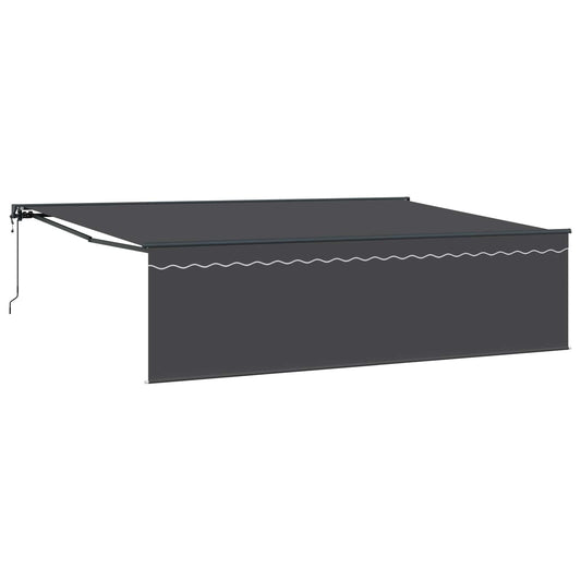 Stahovací Markýza Antracit 500 × 300 Cm Polyester A Hliník