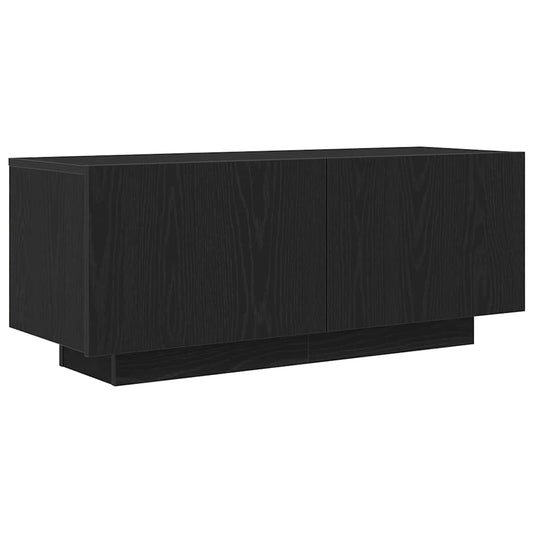 Televizní Skříň 100 X 35 X 40 Cm Černý Dub Kompozitní Dřevo