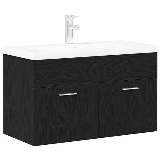 Koupelnová Skříň Černý Dub 80 X 38,5 X 46 Cm Kompozitní Dřevo
