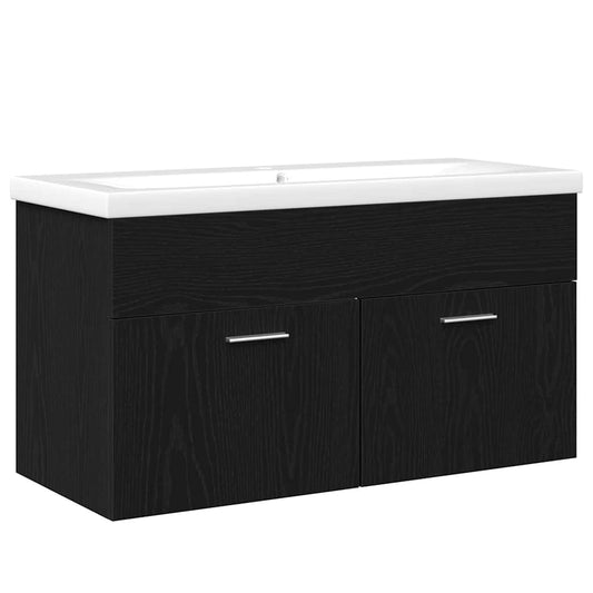 Koupelnová Skříň Černý Dub 90 X 38,5 X 46 Cm Kompozitní Dřevo