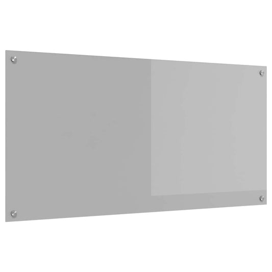 Kuchyňský Obklad Světle Šedá 120 X 60 Cm Tvrzené Sklo