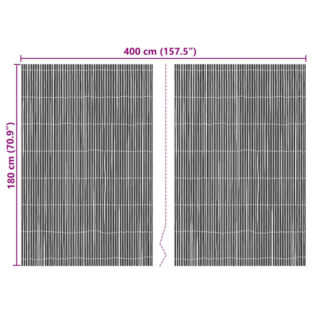 Bambusový Plot Přírodní 400 X 180 Cm Bambus