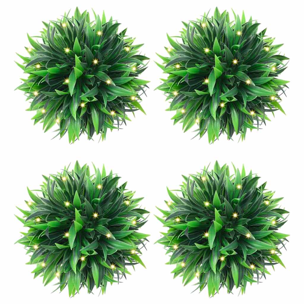 Umělé Buxus Koule S Led Světly 2 Ks Zelené