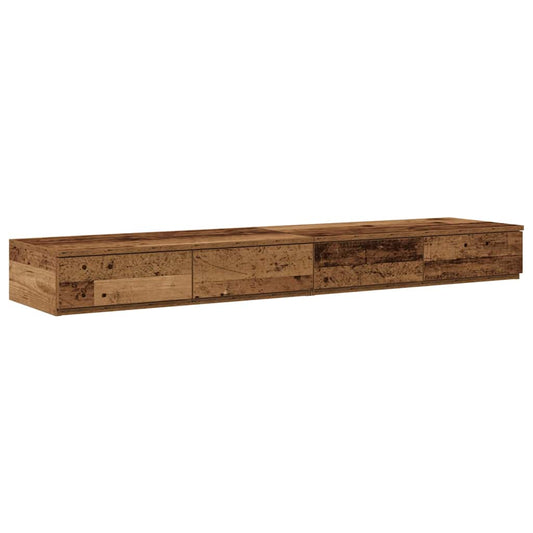 Zásuvky Pod Postel Staré Dřevo 140 X 36,5 X 16,5 Cm