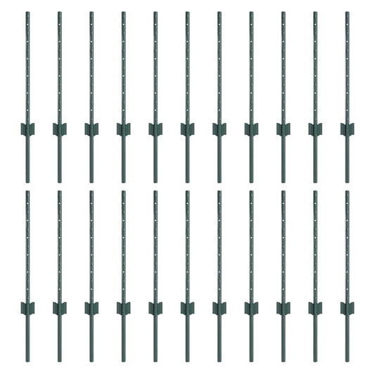 Zabudovaný Plotový Sloupek 22 Ks Zelená