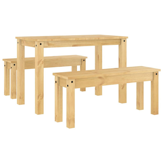 Jídelní Set 3 Kusů Panama Borovicový Masiv