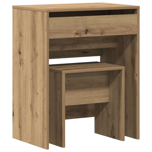 Zrcadlový Stolík 2 Pcs Dub Artisan 60 X 40 X 75 Cm