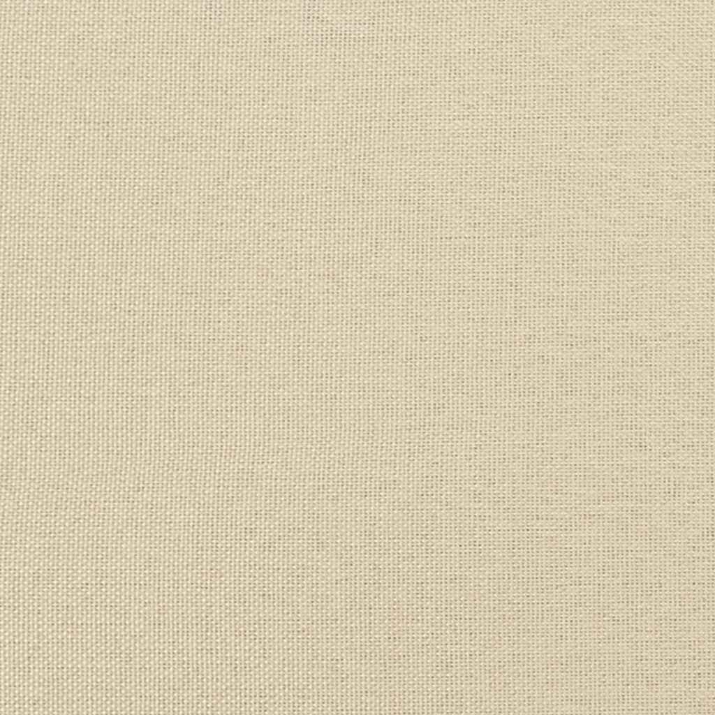 Postel S Boxspringem S Čelo Krémová 190 X 90 Cm Textil