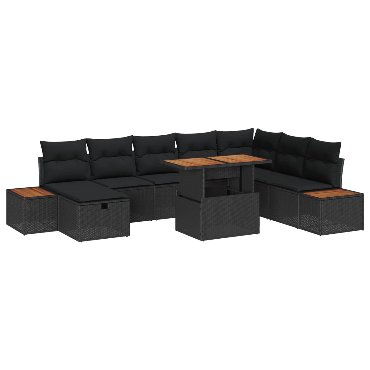 Sada Zahradních Pohovek 9 Ks Polyratan