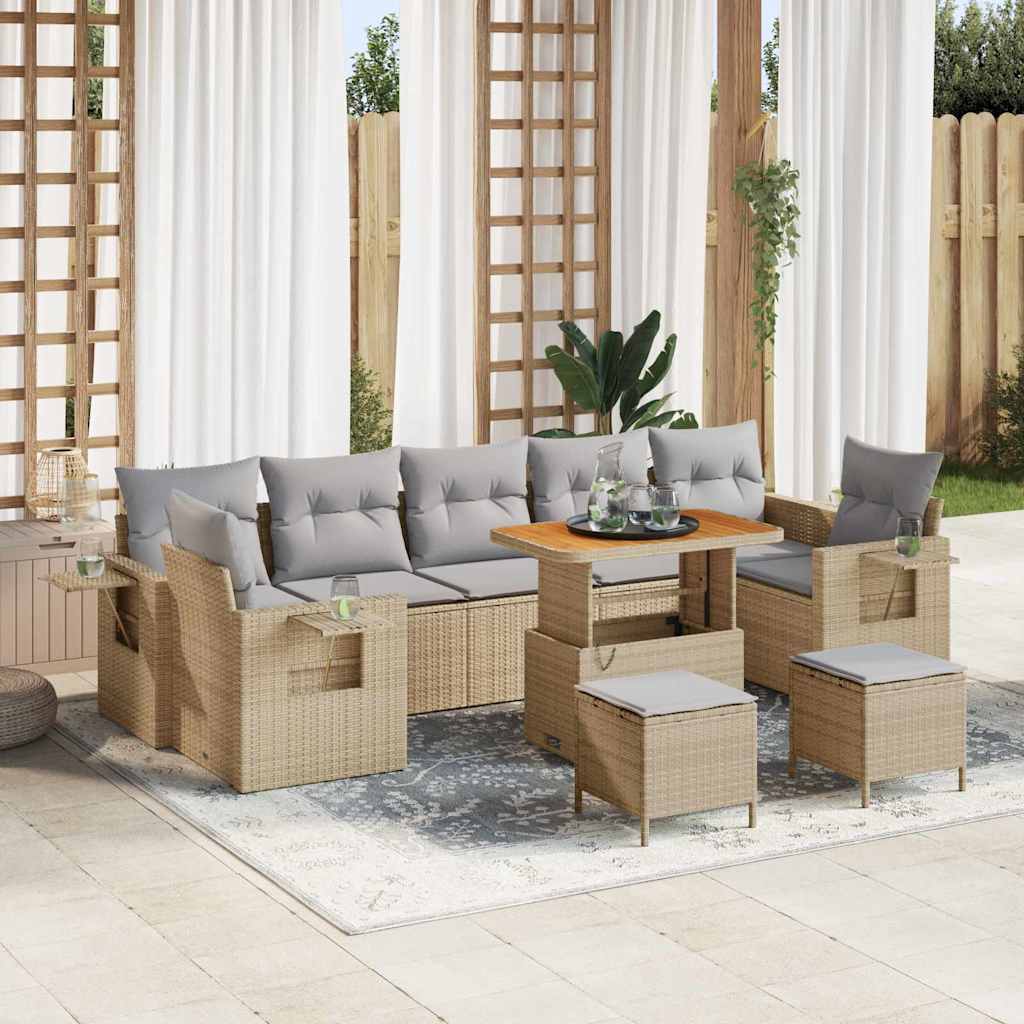 Sada Zahradních Pohovek 10 Ks Polyratan