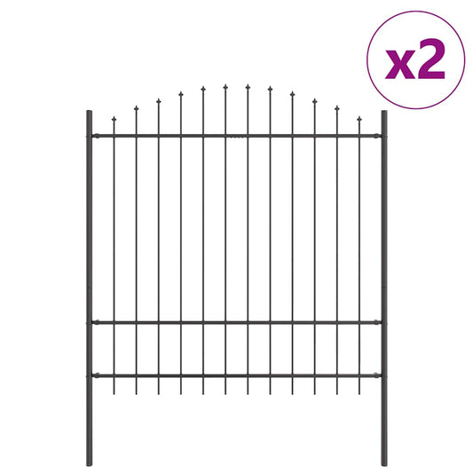 Zahradní Plot Woerden 2 Ks 170 X 215 Cm Práškově Lakovaná Ocel