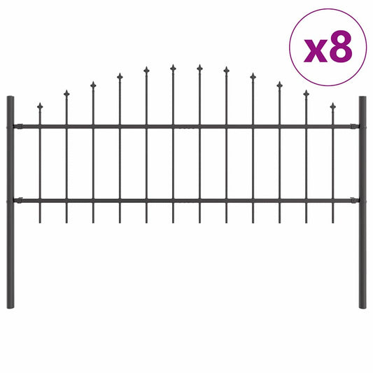 Zahradní Plot Woerden 8 Ks 170 X 115 Cm Práškově Lakovaná Ocel