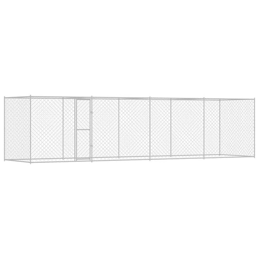 Klec Pro Psa Stříbrná 800 X 200 X 200 Cm Pozinkovaná Ocel