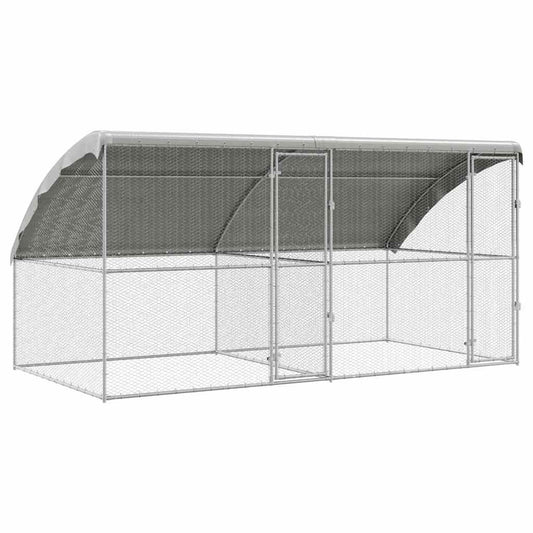 Klec Pro Drůbež 2 Ks Stříbrná 400X200X200Cm