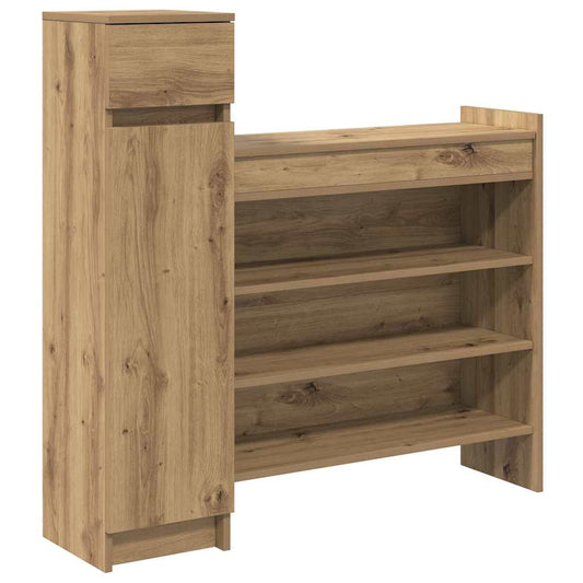 Skříň Na Obuv Se Zásuvkou Artisanový Dub 100,5 X 28 X 100 Cm