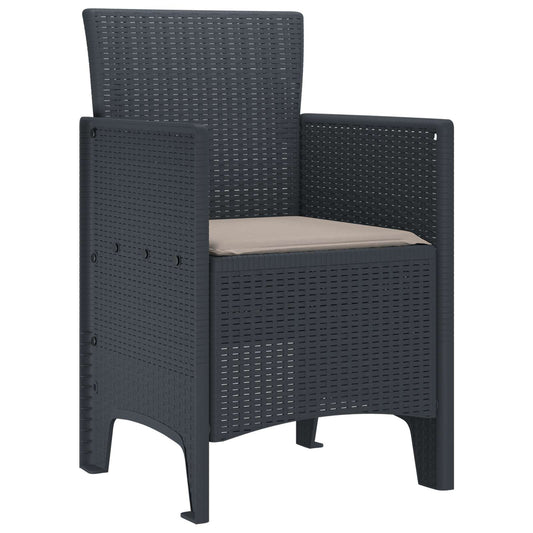 Zahradní Křeslo 2 Pcs Antracit 53 X 49 X 85 Cm Polypropylen