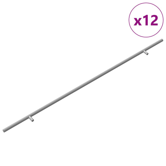 Madlo Na Skříň 12 Pcs Stříbrná 800 Mm Nerezová Ocel