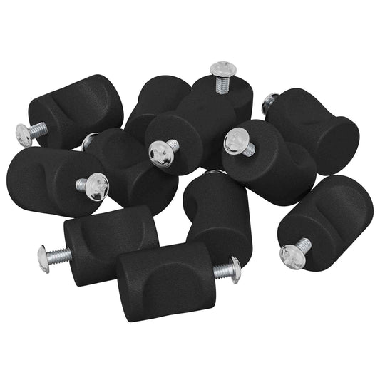 Úchytka Do Skříňky 12 Pcs Černá 18 X 23 Mm Železo