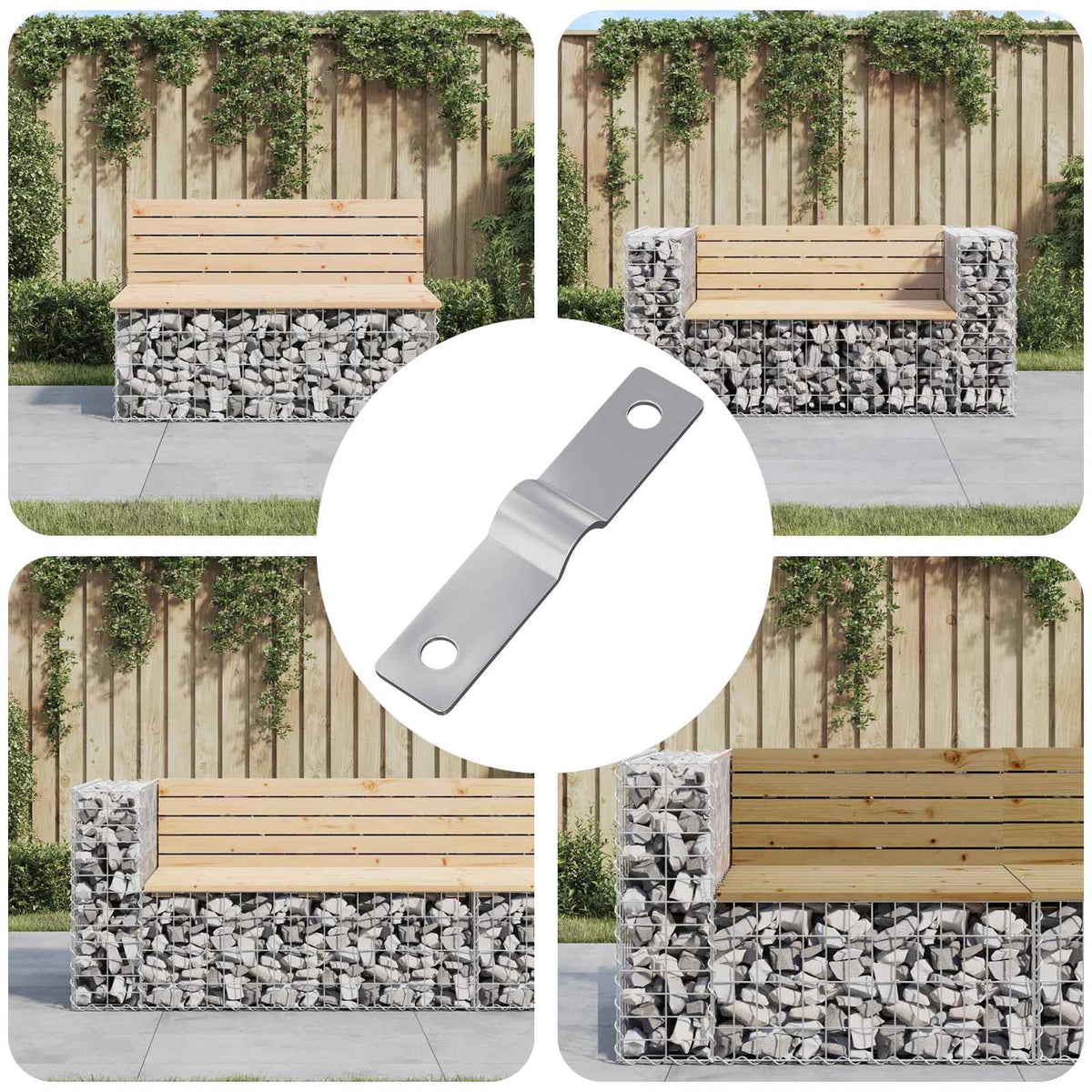Úderová Deska 2 Ks Stříbrná 50 X 10 X 1,2 Mm Železo