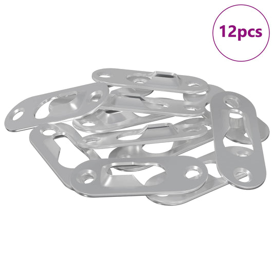 Klíčový Závěs 12 Pcs Stříbrná 45 X 16 X 3.5 Mm Železo