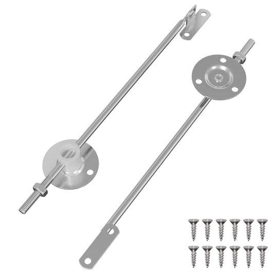 Klapa Pro Podporu Víka 2 Pcs Stříbrná 194 X 36 X 18 Mm Železo
