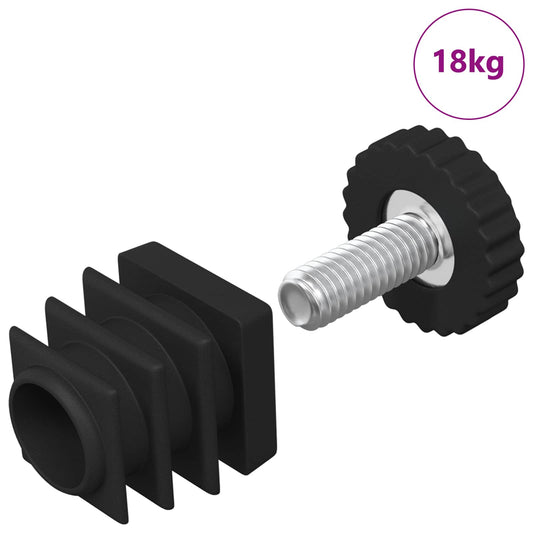 Nivelační Podložky Na Nábytek Nastavitelná 1895 Pcs Černá Pp