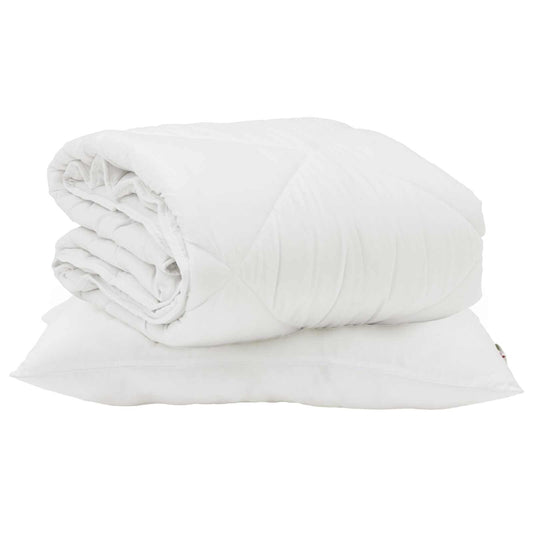 Letní Přikrývka S Polštářem 2 Pcs Bílá Mikrovlákno